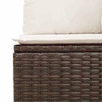 vidaXL Salon de jardin 10 Pièces avec coussins marron résine tressée