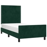 vidaXL Cadre de lit sans matelas vert foncé 80x200 cm velours