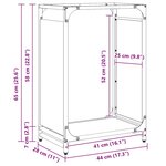 vidaXL Portant de bois chauffage vert olive 44x28x65 cm