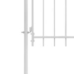 Vidaxl portail de jardin acier 1 x 2 45 m blanc