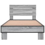 vidaXL Cadre de lit sans matelas sonoma gris 100x200 cm