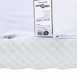 vidaXL Surmatelas Blanc et vert 120 x 200 cm Tissu Jacquard