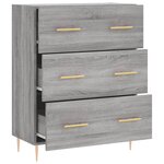 vidaXL Buffet sonoma gris 69 5x34x90 cm bois d'ingénierie