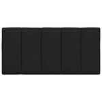 vidaXL Coussin de tête de lit noir 100 cm tissu