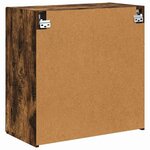 vidaXL Meuble TV mural Chêne fumé 59 5 x 31 x 60 cm Bois d'ingénierie