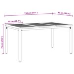 Ensemble salle à manger jardin vidaXL poly rotin noir et acacia 7 pièces