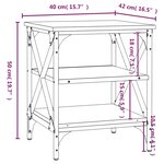 vidaXL Tables d'appoint 2 Pièces Chêne marron 40x42x50 cm Bois ingénierie