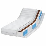 vidaXL Matelas avec Couche de Coco Blanc 80 x 160 cm Ressort ensaché