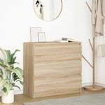 vidaXL Buffet chêne sonoma 80x35x76 cm bois d'ingénierie