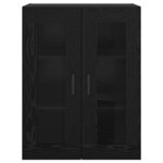 vidaXL Armoires Murailles 2 Pièces Chêne noir 69 5 x 34 x 90 cm