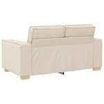 vidaXL Canapé 2 Pièces Beige 220 x 80 x 84 cm Tissu en lin mélangé