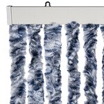 vidaXL Rideau anti-mouches bleu et blanc 100x230 cm chenille