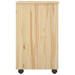 vidaXL Cabinet roulant Marron 34 x 39 x 65 5 cm Bois de Pin Massif