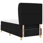vidaXL Lit à ressorts avec matelas Noir 200 x 80 cm tissu