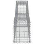 vidaXL Paniers à gabions arqués 10 Pièces 400x30x40/60 cm Fer galvanisé