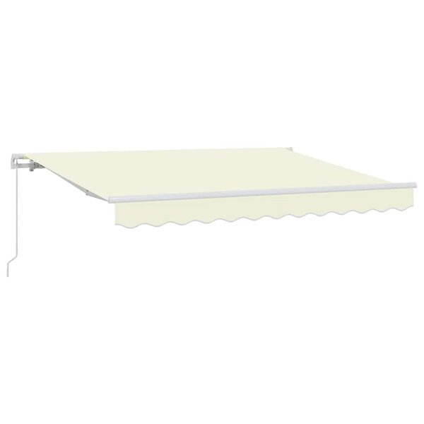 vidaXL Auvent Rétractable Crème 300 x 200 cm tissu