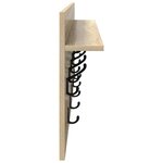 vidaXL Porte-manteau mural avec étagère Chêne sonoma Bois d'ingénierie