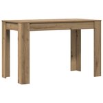 vidaXL Table à manger chêne artisanal 120x60x76 cm bois d'ingénierie