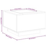 vidaXL Table basse avec LED chêne marron 60x60x40 cm bois d'ingénierie