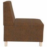 vidaXL Fauteuil 3 Pièces Marron 55 x 74 x 82 cm Cuir suédé faux