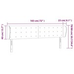 vidaXL Tête de lit avec oreilles Bleu 183x23x78/88 cm Tissu