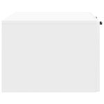 vidaXL Meuble TV mural Montage mural Blanc brillant 78 5 x 41 x 30 cm