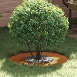 vidaXL Anneaux d'arbre plats 5 Pièces Marron Ø30 / 60 cm