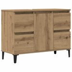 vidaXL Armoire d'évier chêne artisanal 80x33x60 cm bois d'ingénierie