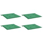 vidaXL Coussins de chaise jardin lot de 4 vert 50x50x4 cm tissu oxford