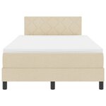 vidaXL Lit à ressorts avec matelas Crème 120x190 cm Tissu