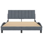 vidaXL Cadre de lit sans matelas gris foncé 120x200 cm velours
