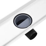 vidaXL Drain de douche avec couvercle 2 en 1 93x14 cm Acier inoxydable