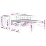 vidaXL Lit de jour avec gigogne et matelas gris foncé 90x190cm velours
