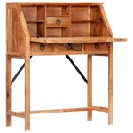 Bureau table meuble travail informatique 90 cm bois d'acacia massif 0502104