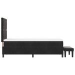 vidaXL Lit Box Spring avec Matelas & Banc Noir 80x200 cm Velours
