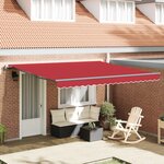 vidaXL Auvent rétractable automatique rouge 400x300 cm
