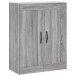 vidaXL Buffet haut Sonoma gris 69 5x34x180 cm Bois d'ingénierie