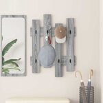 vidaXL Porte-manteau mural Montage mural Sonoma gris 60 x 3 x 82 cm