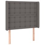 vidaXL Tête de lit à LED Gris 93x16x118/128 cm Similicuir