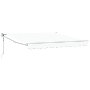 vidaXL Auvent Rétractable Blanc 350 x 250 cm tissu