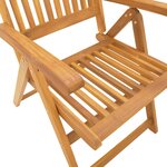 vidaXL Ensemble à manger de jardin 5 Pièces 140x80x74 cm Bois d'acacia solide