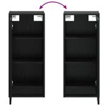 vidaXL Meuble de lavabo mural Chêne noir 35 x 20 x 81 cm