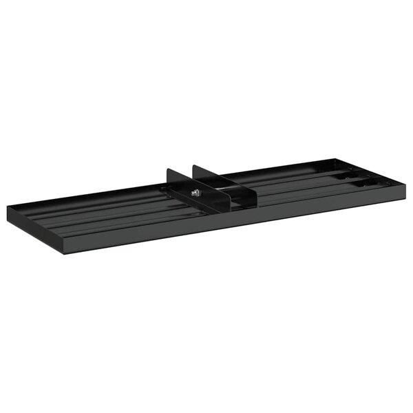 vidaXL Rateau de nivellement pour jardin Noir Acier enduit de poudre