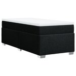 vidaXL Sommier à lattes de lit et matelas Noir 80x200 cm Tissu