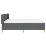 vidaXL Lit à ressorts avec matelas gris foncé  180 x 200 cm  tissu