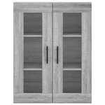 vidaXL Buffet haut Sonoma gris 69 5x34x180 cm Bois d'ingénierie