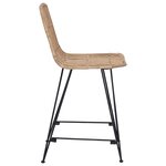 vidaXL Tabouret de bar 2 Pièces Naturel 44 x 54 x 96 cm Rattan et Acier