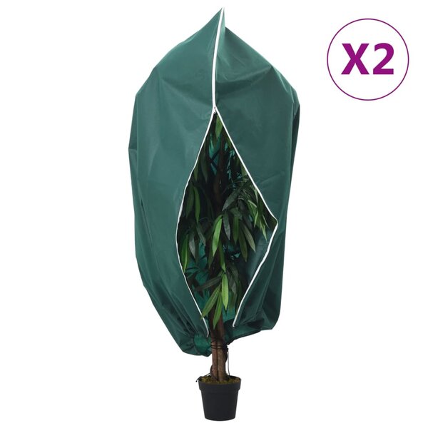 vidaXL Housses de protection pour plantes avec fermeture éclair 2 Pièces
