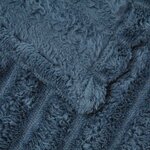 vidaXL Jeté Bleu marine 270 x 240 cm Toison