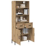 vidaXL Haut Armoire avec tiroir Chêne artisanal 69 5 x 32 5 x 180 cm